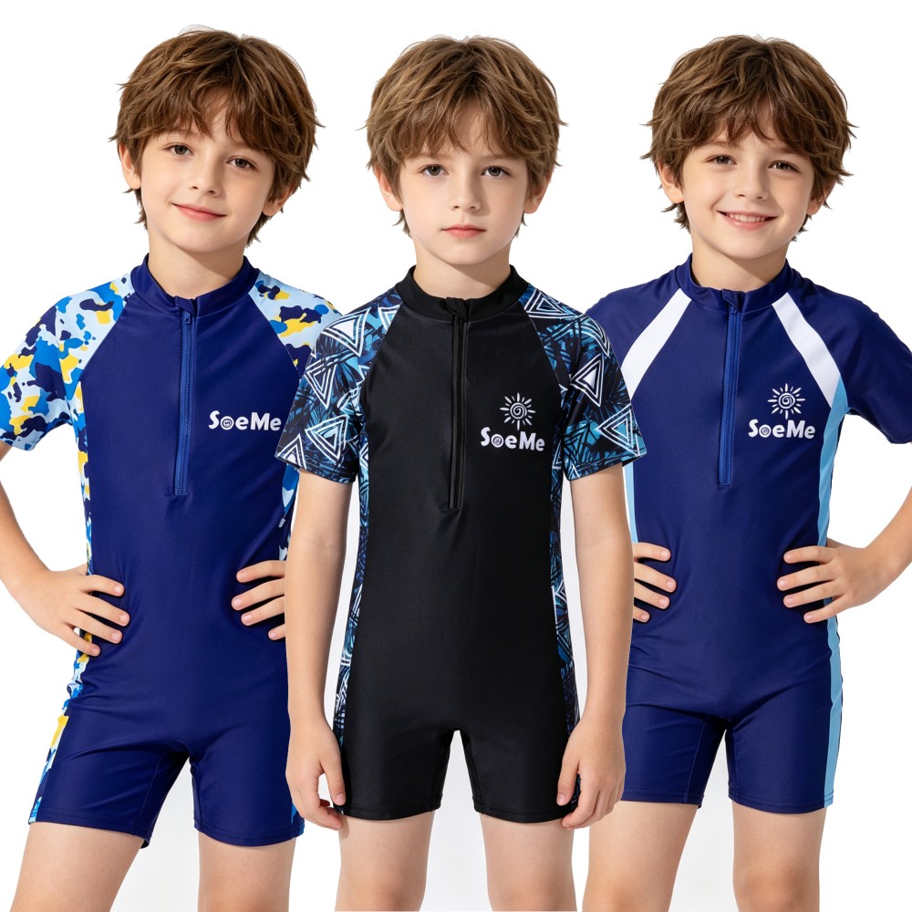 A Bathing Ape Camo - ملابس سباحة للأولاد بطبعة كامو كحلي