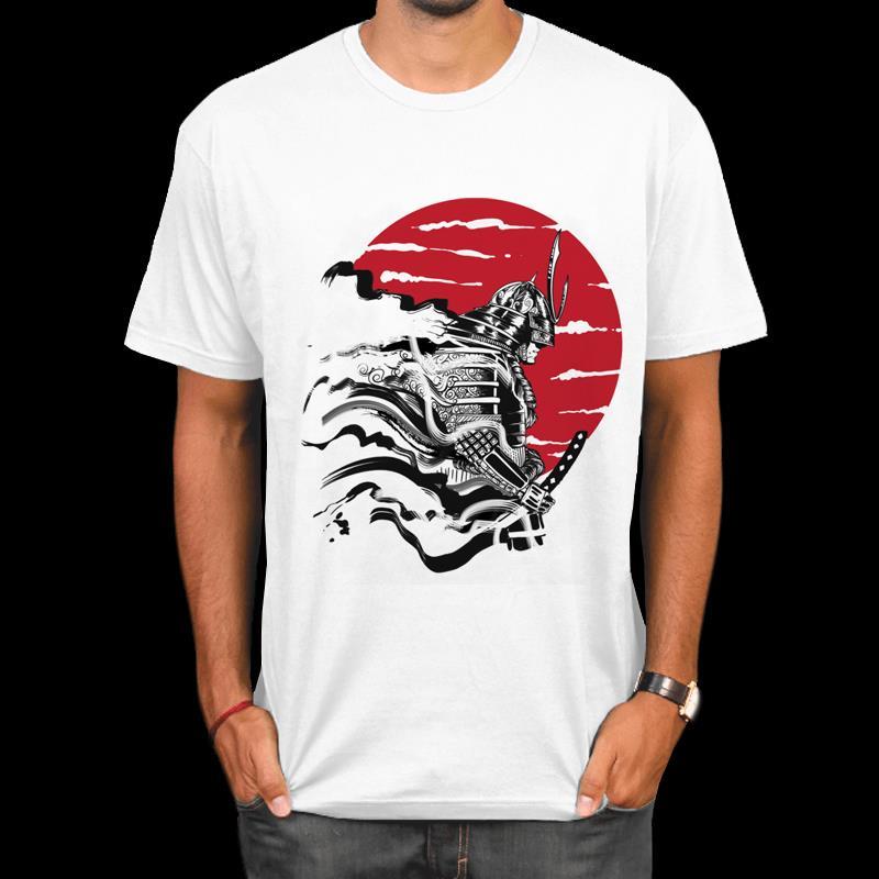 Streetwear Brand Japanese - تي شيرت ساموراي ياباني عصري للرجال