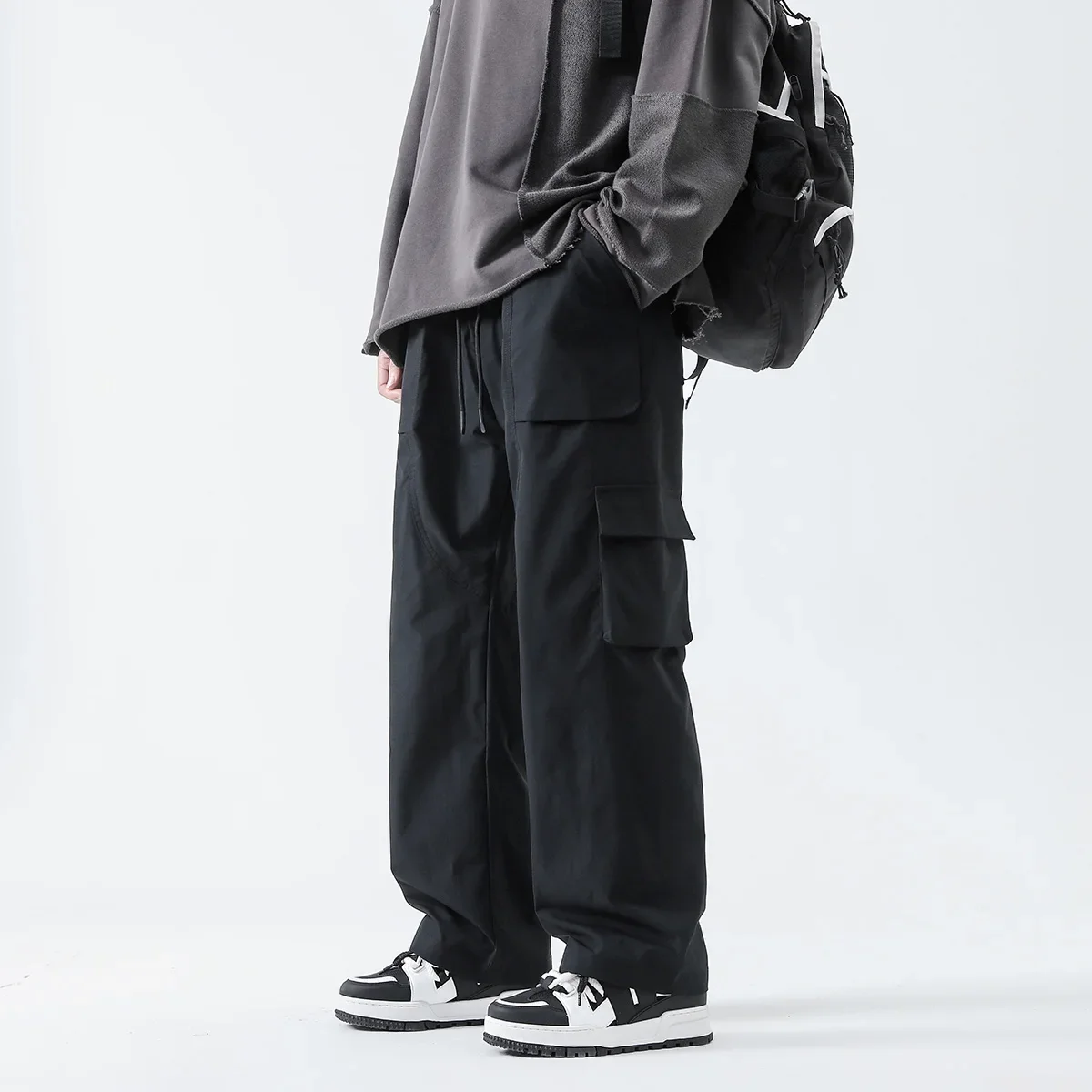 Streetwear Brand - بنطال كارجو متعدد الجيوب للرجال والنساء