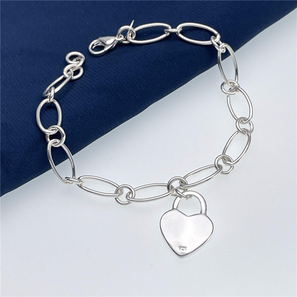 أساور فضة عيار 925 بتصميم قلب  - مراجعة Streetwear Brand Jewelry وسعره