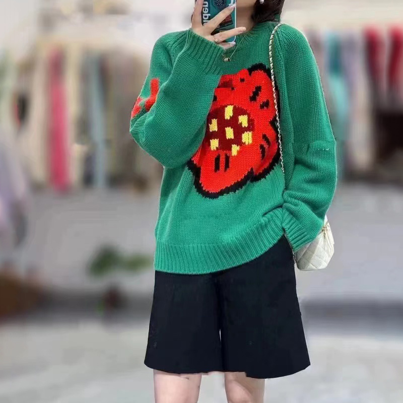 سترة نسائية من الكشمير الخالص  - مراجعة Streetwear Brand With Flowers وسعره