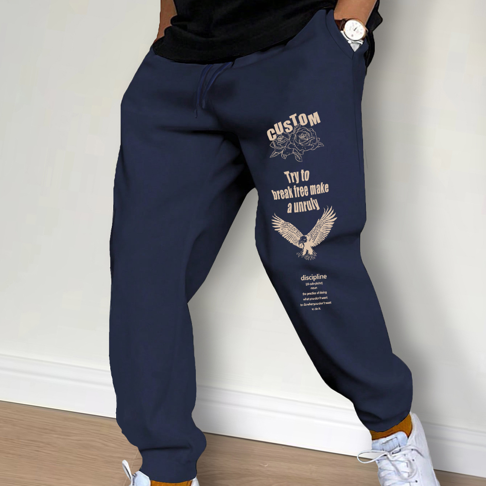بنطال رياضي متوسط الخصر برباط  - مراجعة Streetwear Brand وسعره